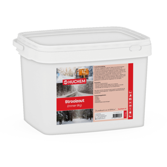 Huchem Streusalz | 8 kg | Eimer | Auftausalz | Straßensalz | Terrassensalz | Extra schnell