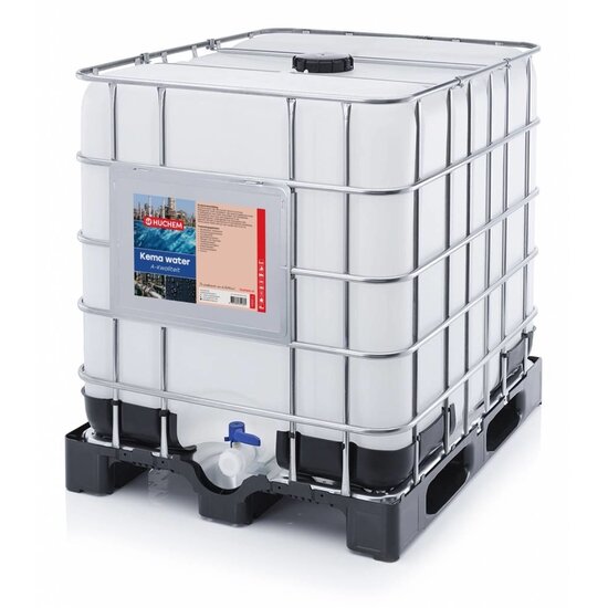 Huchem Kemawater konditioniertes VE-Wasser | 1000 L IBC | Heizungswasser nach VDI 2035 | inkl. Lieferung und IBC