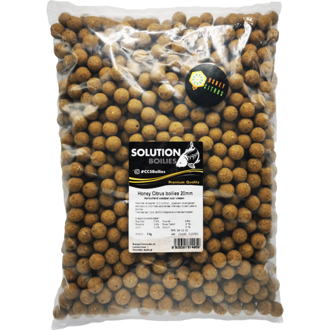 CC Solution Boilies Premium Range – Honey Citrus Boilies – Yellow