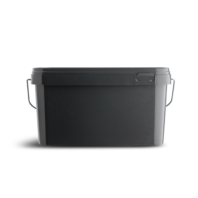 CC Solution Boilies Seau gris 5L avec poignée métallique et scellé – en plastique recyclé (PCR)