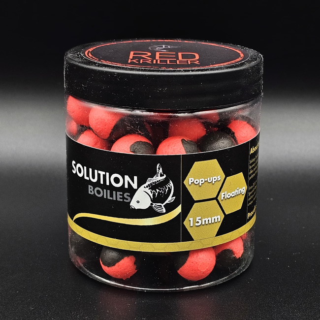 CC Solution Boilies Premium Range - Red Kriller Duo’s - Pop-up - 15mm