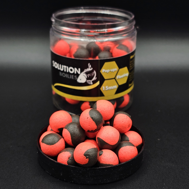 CC Solution Boilies Premium Range - Red Kriller Duo’s - Pop-up - 15mm