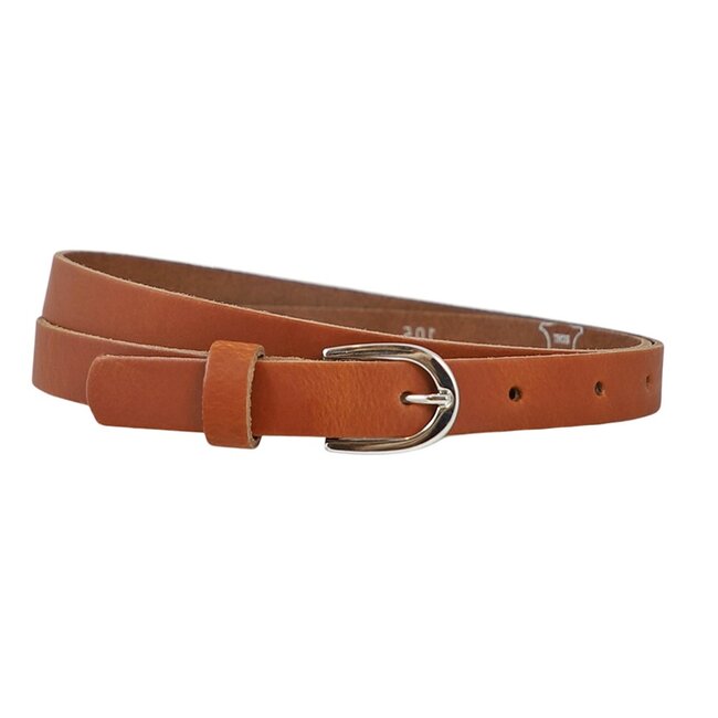 Dames Riem Cognac Smal - Geschikt als Tailleriem - 2 cm - Smalle Broekriem