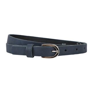 Smalle Dames Riem - Tailleriem - Leer - Blauw