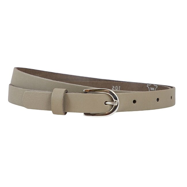 Dames Riem Taupe Smal - Geschikt als Tailleriem - 2 cm - Smalle Broekriem
