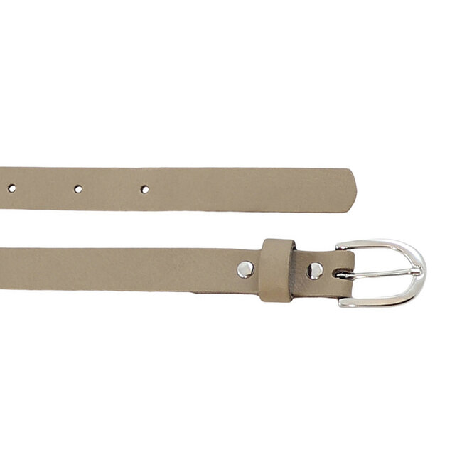 Dames Riem Taupe Smal - Geschikt als Tailleriem - 2 cm - Smalle Broekriem