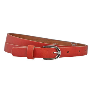 Smalle Dames Riem - Tailleriem - Leer - Rood