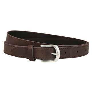 Smalle Bruine Damesriem Leer Gestikt – 2,5 cm