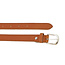 Smalle Cognac Damesriem van echt Leer – Rondom Gestikt – 2,5 cm breed