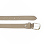 Smalle Taupe Damesriem van echt Leer – Rondom Gestikt – 2,5 cm breed