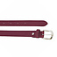 Smalle Bordeaux Rode Damesriem van echt Leer – Rondom Gestikt – 2,5 cm breed