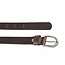 Smalle Leren Damesriem – 2 cm breed - Echt Nerfleer - Bruin