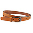 Smalle Leren Damesriem – 2 cm breed - Echt Nerfleer - Cognac