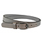 Smalle Leren Damesriem – 2 cm breed - Echt Nerfleer - Taupe Grijs