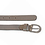 Smalle Leren Damesriem – 2 cm breed - Echt Nerfleer - Taupe Grijs