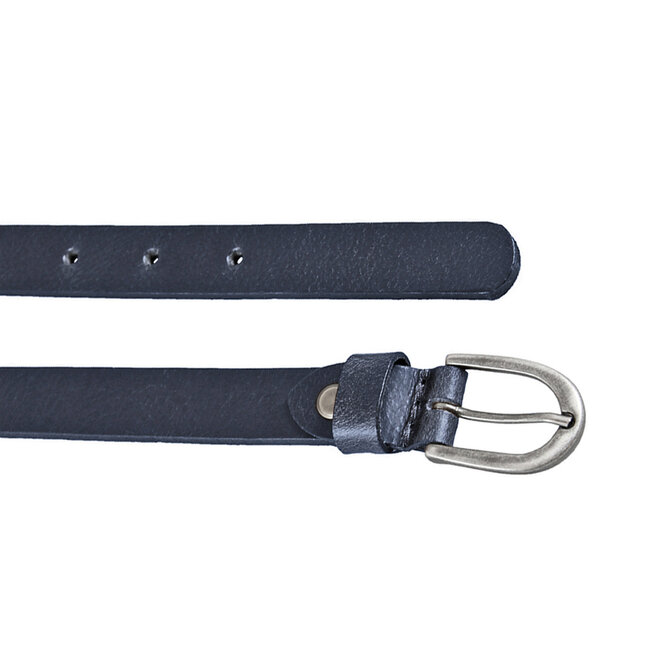 Smalle Leren Damesriem – 2 cm breed - Echt Nerfleer - Blauw