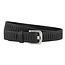 Leren Geperforeerde Riem Zwart – Dames en Heren - 3 cm - Sleufjes riem