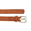 Leren Geperforeerde Riem Cognac – Dames en Heren - 3 cm - Sleufjes riem