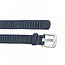 Leren Geperforeerde Riem Blauw – Dames en Heren - 3 cm - Sleufjes riem