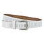 Leren Geperforeerde Riem Wit – Dames en Heren - 3 cm - Sleufjes riem