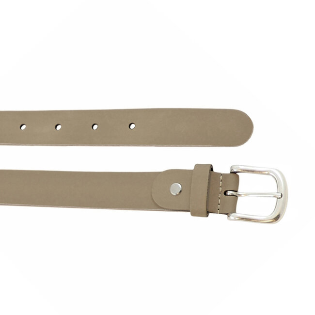 Leren Riem voor Dames - Breedte 3 cm - Taupe