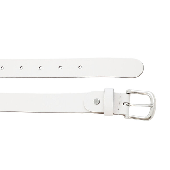 Leren Riem voor Dames - Breedte 3 cm - Wit