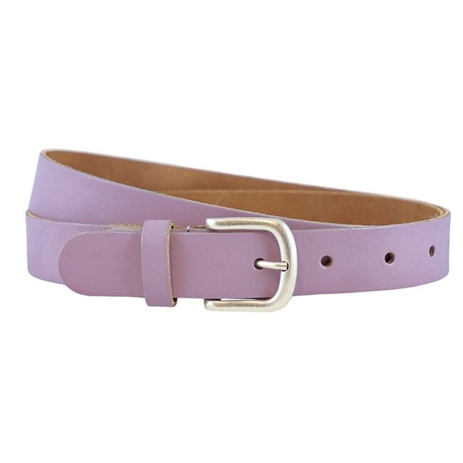 Leren Riem voor Dames - Breedte 3 cm - Lavendel Paars