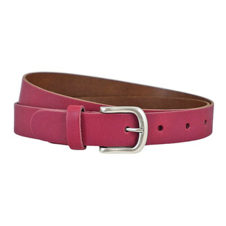 Leren Damesriem 3 cm - Fuchsia Roze