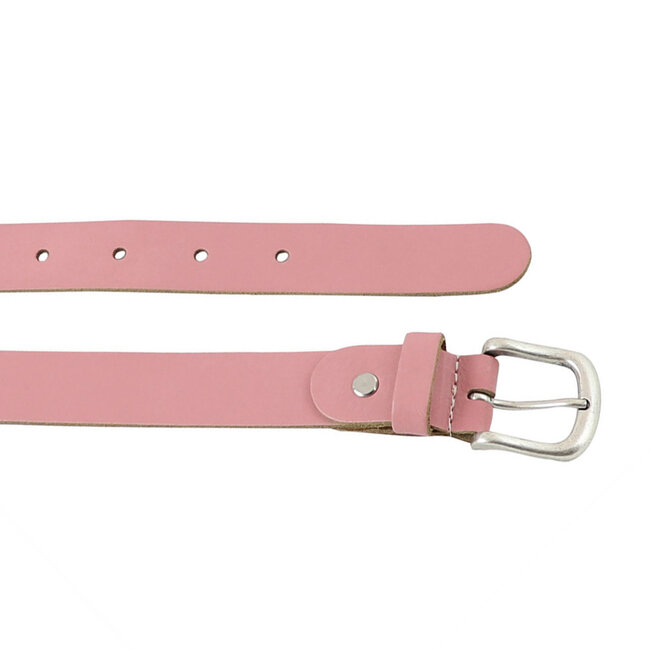 Leren Riem voor Dames - Breedte 3 cm - Oud Roze
