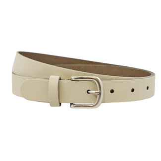 Leren Damesriem 3 cm - Creme / Beige