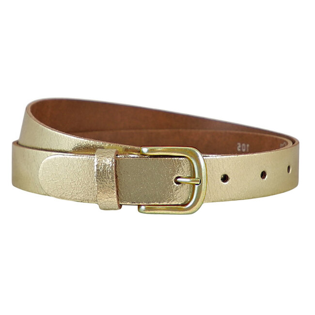 Leren Riem voor Dames - Breedte 3 cm - Metallic Goud