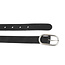 Stijlvolle Damesriem met Ovaal Ronde Gesp - Echt Leer – 3 cm Breed | Zwart