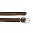 Stijlvolle Damesriem met Ovaal Ronde Gesp - Echt Leer – 3 cm Breed | Bruin
