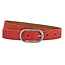 Stijlvolle Damesriem met Ovaal Ronde Gesp - Echt Leer – 3 cm Breed | Rood