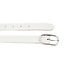 Stijlvolle Damesriem met Ovaal Ronde Gesp - Echt Leer – 3 cm Breed | Wit