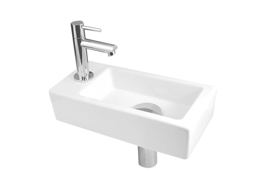 Fonteincombinatie Mini-Block Links glans-wit