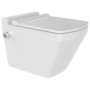 Oppio Square WC-Douche Suspendu Blanc Brillant – Inclus Abattant Softclose