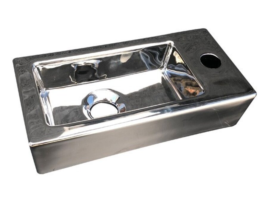 fontein Farnetta Rechts 37x18x9cm glans-zilver