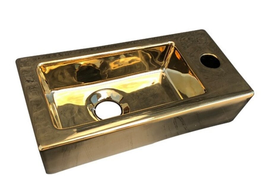Fontein Farnetta Rechts 37x18x9cm glans-goud