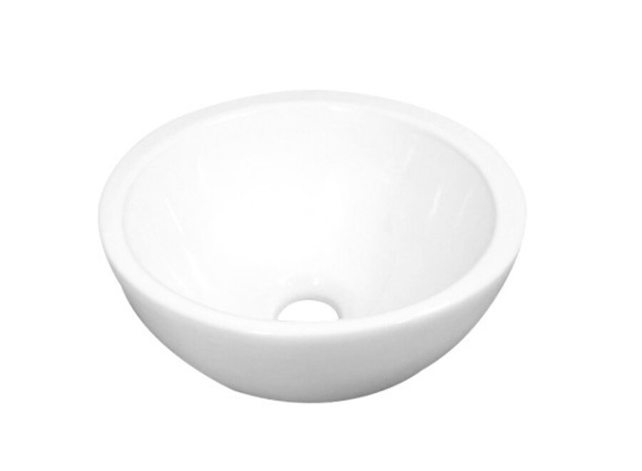 Fontein Round diam: 25cm glans-wit