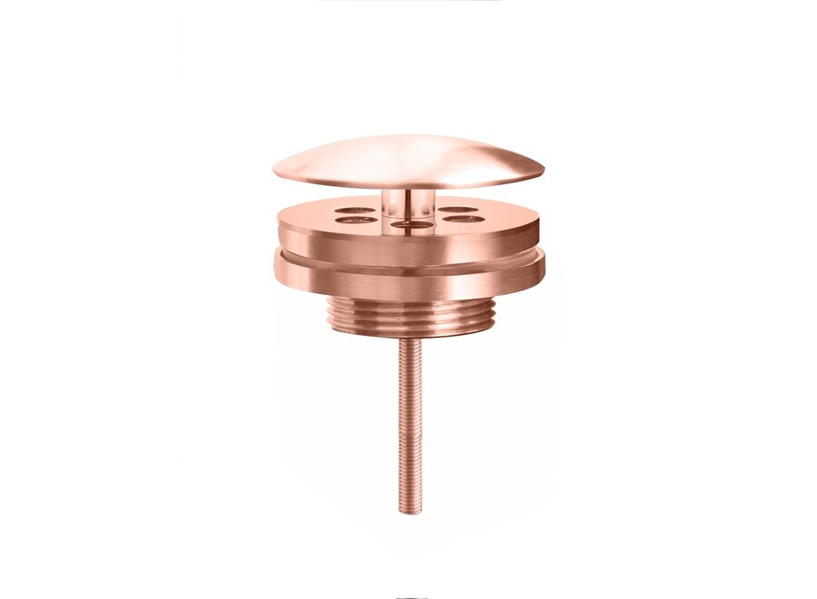 Lyon low fontein afvoer plug 5/4 rosé-mat-goud