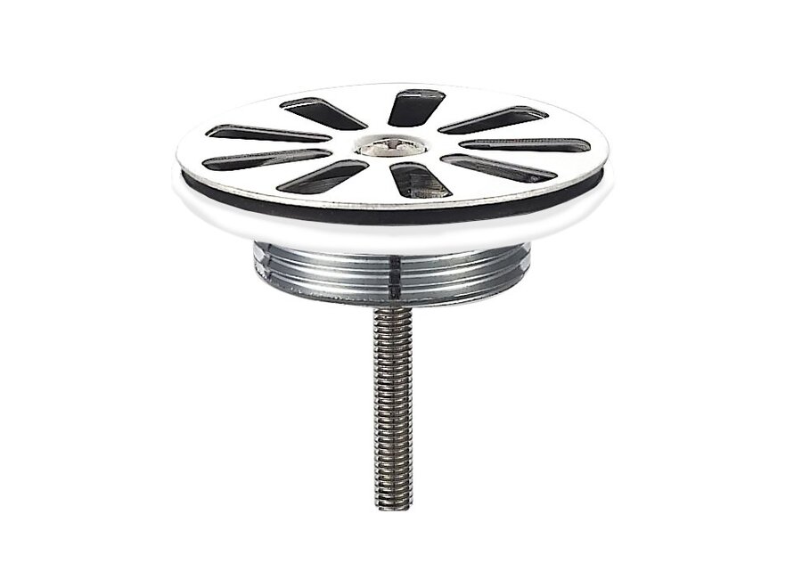 White open-rooster afvoerplug 5/4 mat-wit