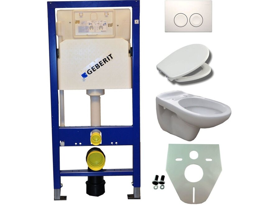 Geberit UP 100 +Neptunus WC+ Ultimo zitt.+ Delta 21 wit
