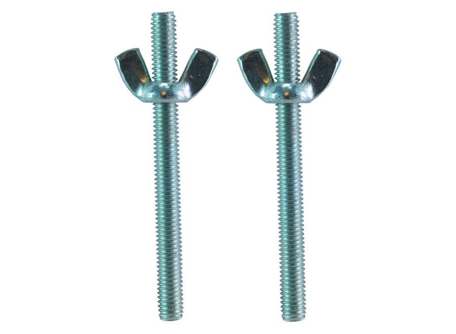 set draadeinden M6-70+vleugelmoeren