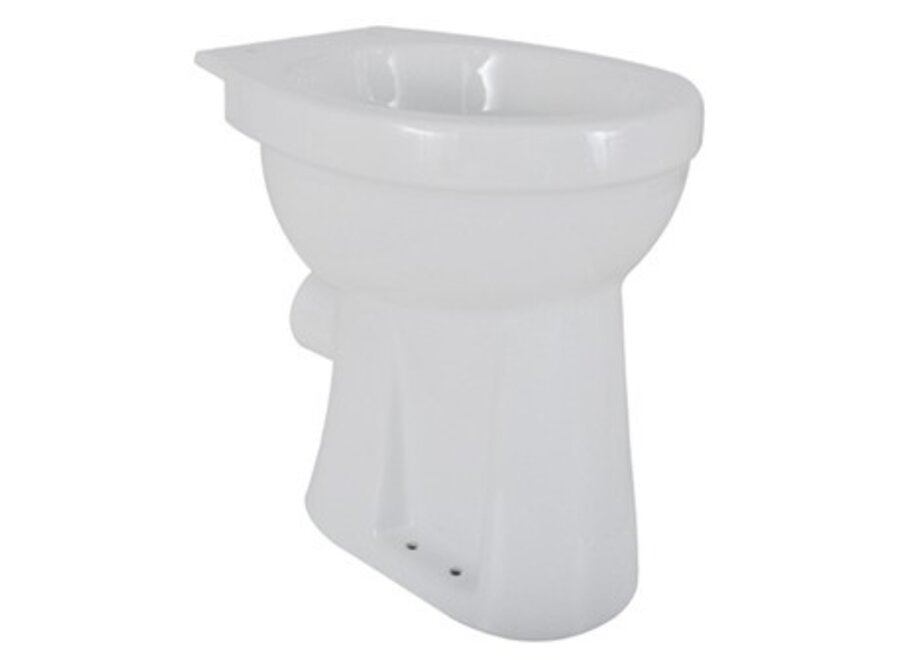 staande verhoogde toiletpot +6 PK wit