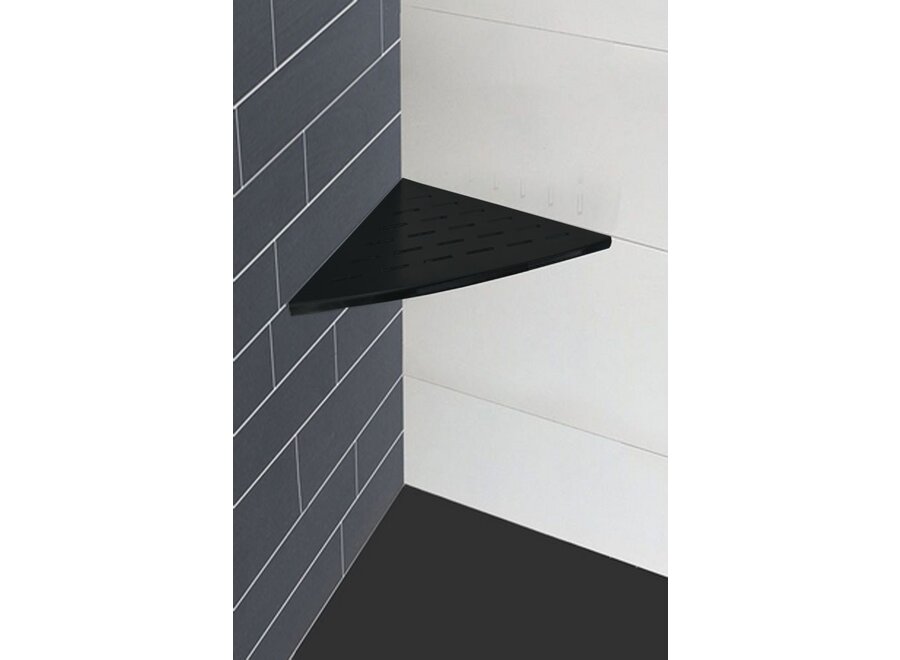 InWall hoekplanchet 29x29 mat-zwart