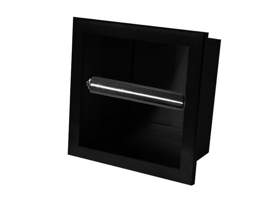 inbouw-toiletrolhouder mat-zwart