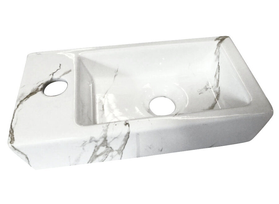Mini-Rhea links fontein 360x180x90 Carrara
