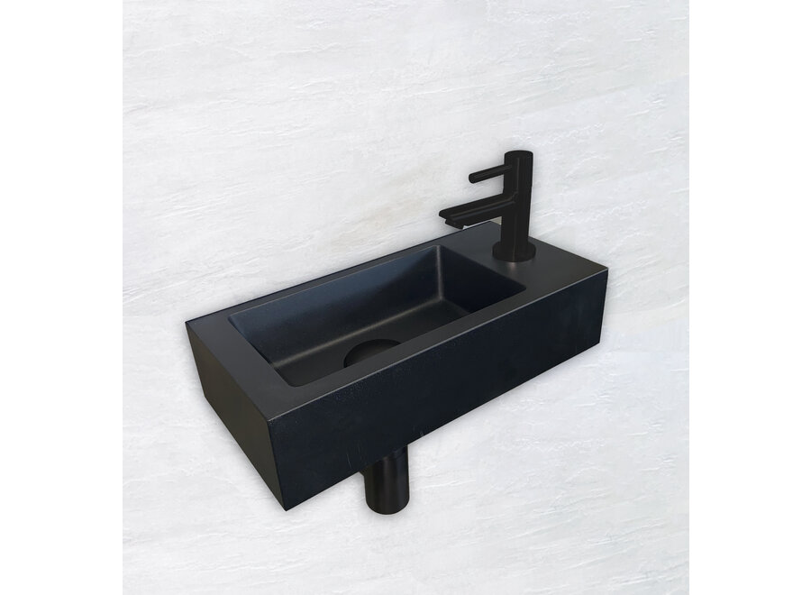 One Pack Mini-Rhea rechts fontein 360x180x90 mat-zwart