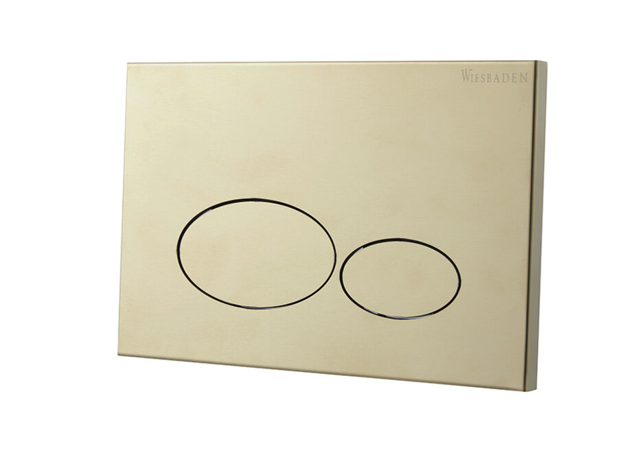 X32 Metal drukplaat voor inbouwreservoir geborsteld messing